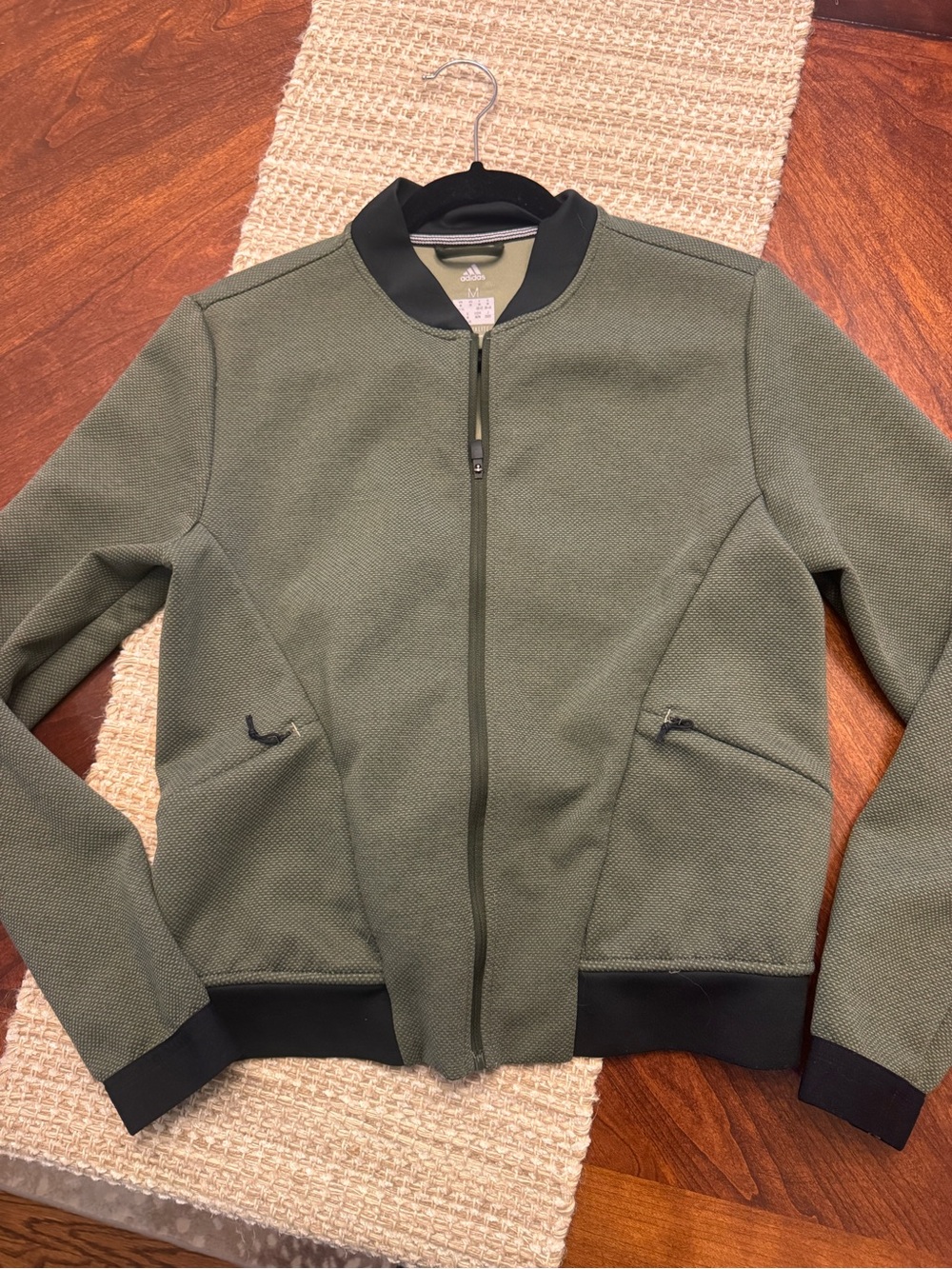 Adidas Climalite Olive Green Bomber Jacket